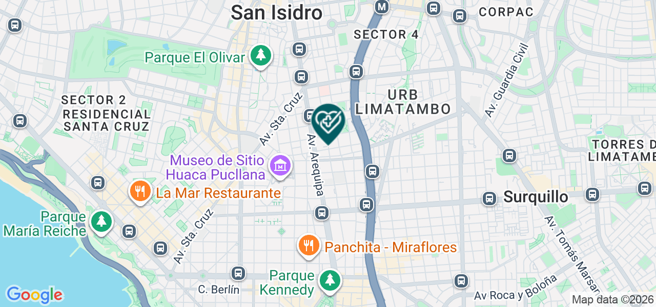 Mapa de Consultorio Medico Especializado en Traumatologia y Rehabilitacion del Deporte