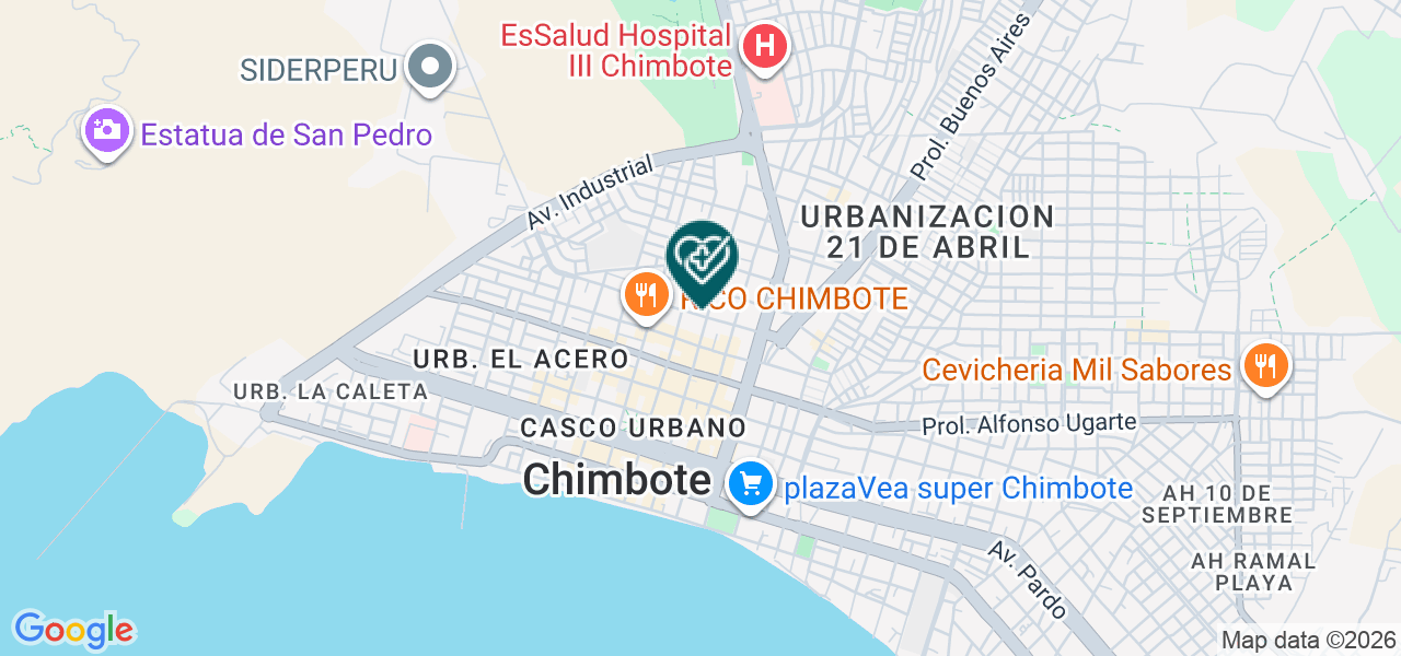 Mapa de Clinica Santa Maria de Chimbote S.A.C.