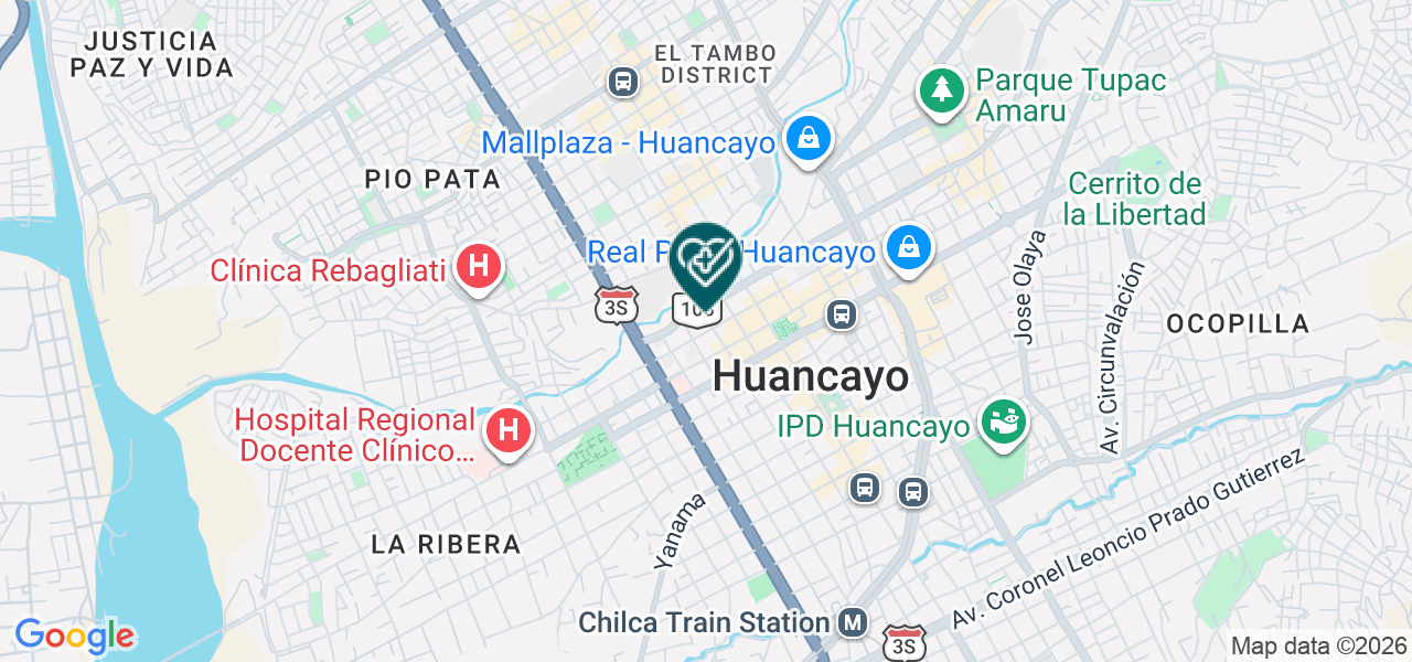 Mapa de Consultorio Medico Especializado Peruana del Centro