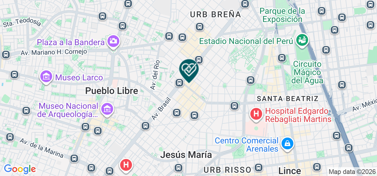 Mapa de Clínica de Dermatología Cliderm SAC