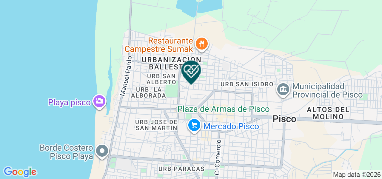 Mapa de Natclar - Pisco