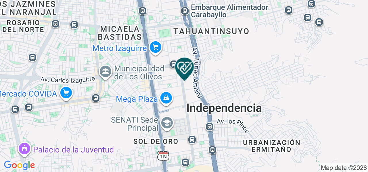 Mapa de Centro Medico Mapfre Sede Independencia