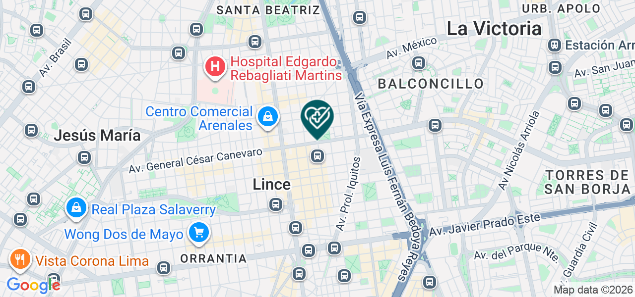 Mapa de Consultorios 1950