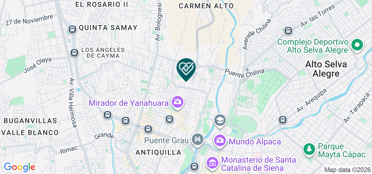 Mapa de Clinica Aliviari