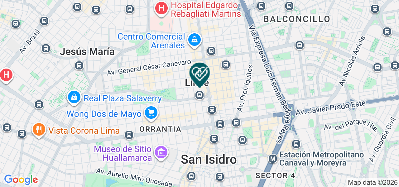 Mapa de Medical Center