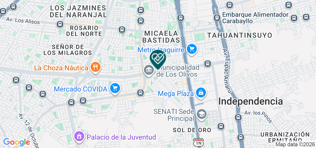 Mapa de Oftalmologica Wong