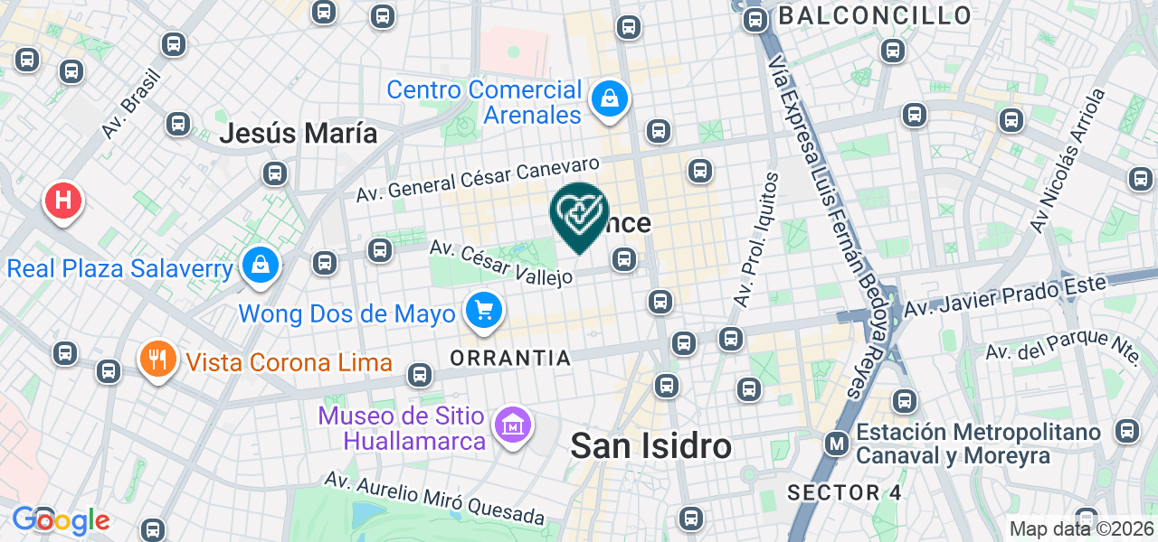 Mapa de Centro Medico Conduce Seguro Vip S.A.C.
