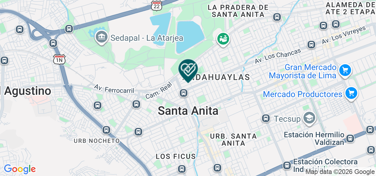 Mapa de Policlinico Garcilaso de la Vega Servicio Premium