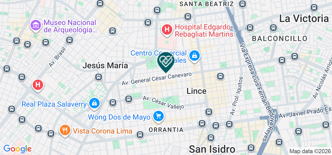 Mapa de Hogar Clinica Monte Sinai