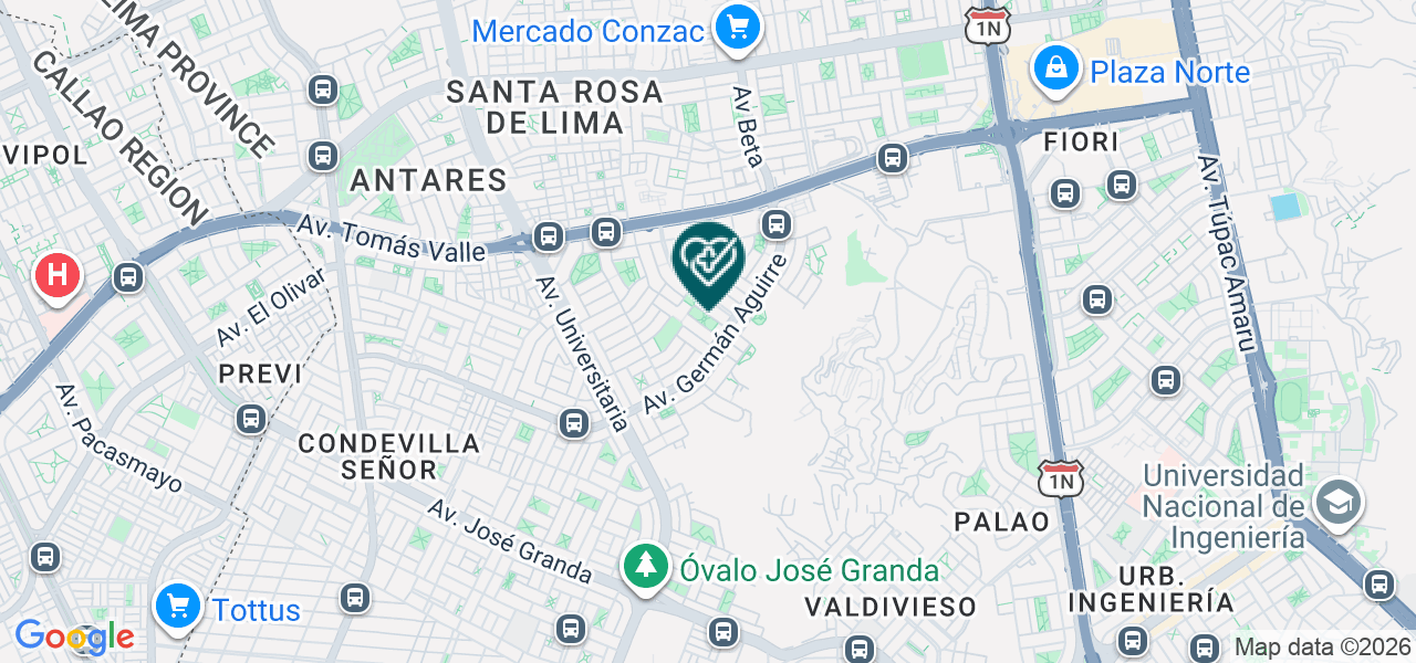 Mapa de Terapia Fisica y Rehabilitacion Salud y Vida