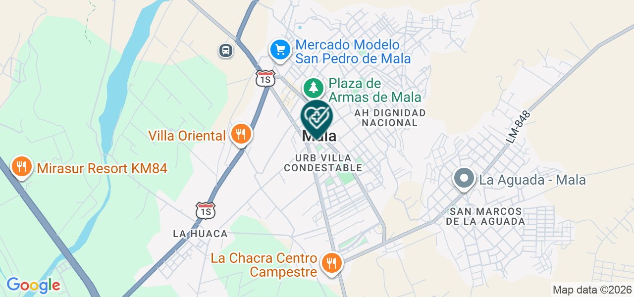 Mapa de Medical Sur