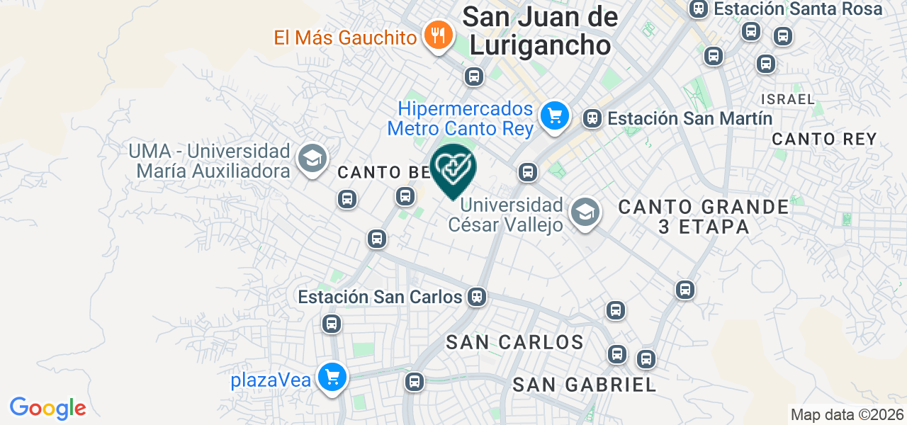 Mapa de Centro de Apoyo Medico los Laureles S.A.C.