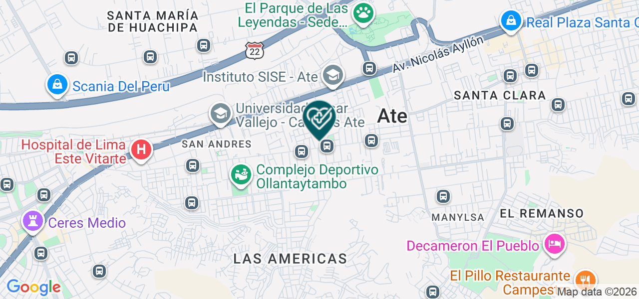 Mapa de Consultorio Oftalmológico Vigia