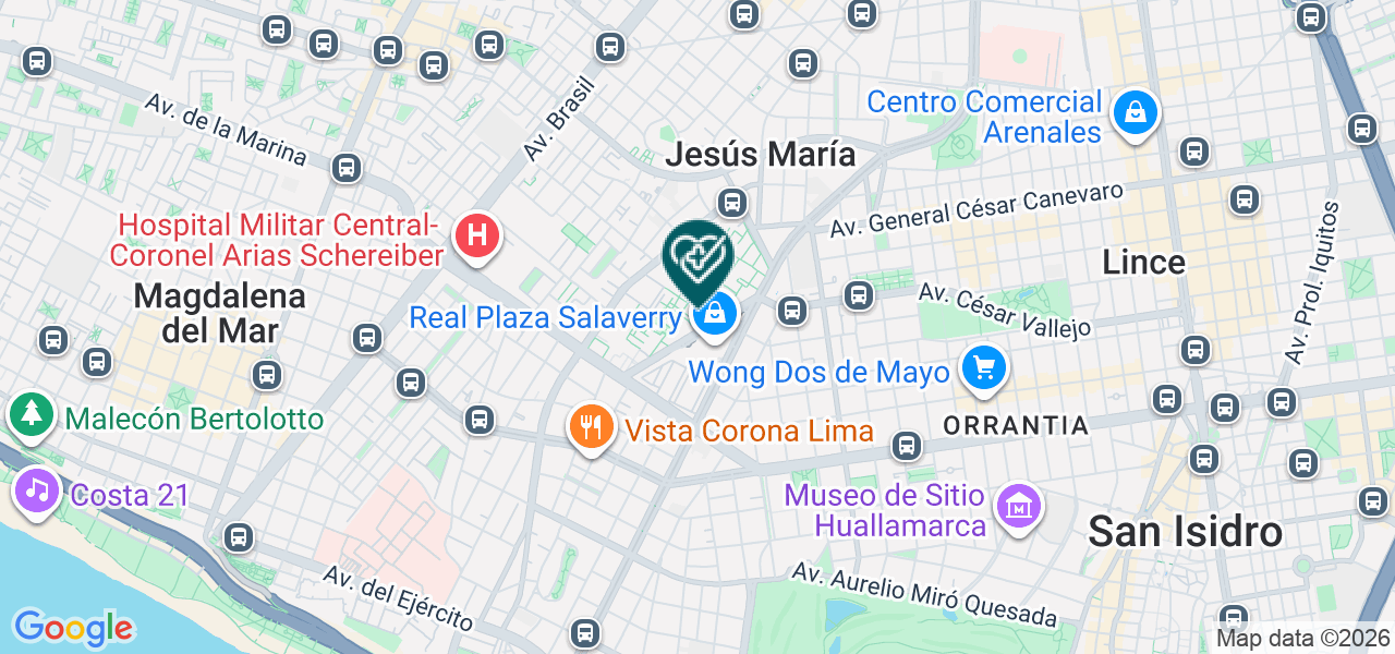 Mapa de Consultorio Odontologico Especializado