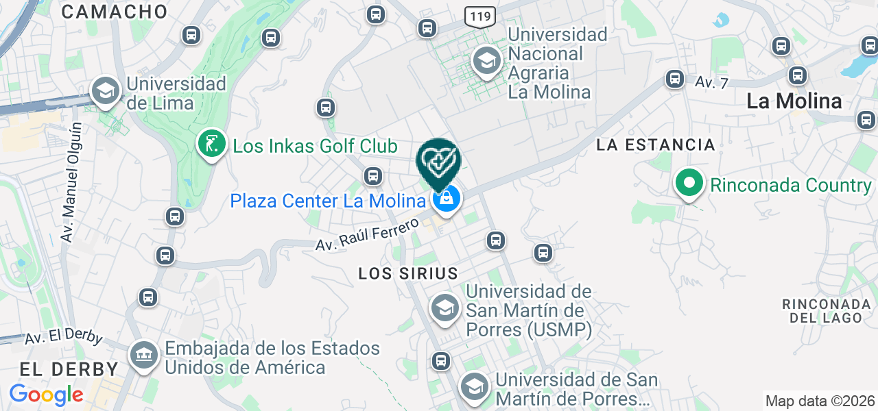 Mapa de Sanna Centro Clinico la Molina
