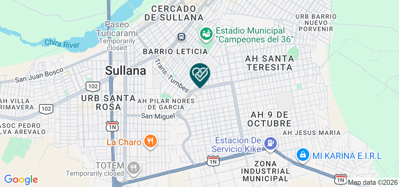 Mapa de Centro de Dialisis Integral " San Juan Bosco