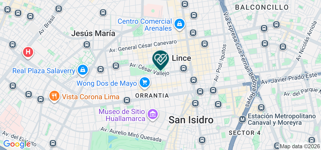 Mapa de Consultorio Odontologico Banringer SAC