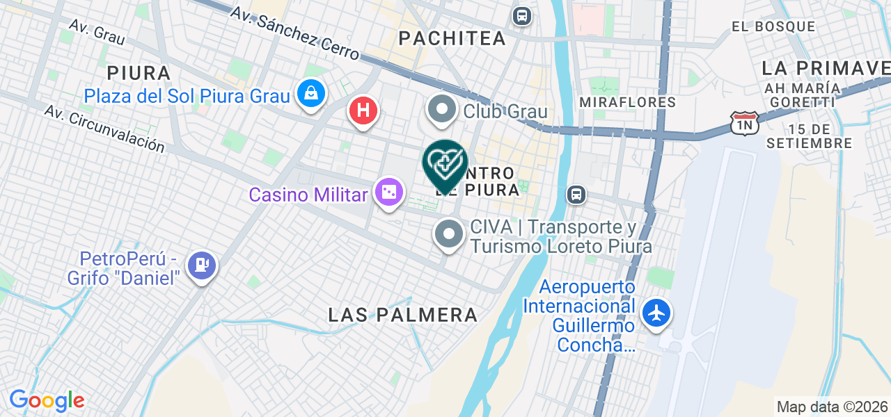 Mapa de Centro de Cirugia Ambulatoria Seminario