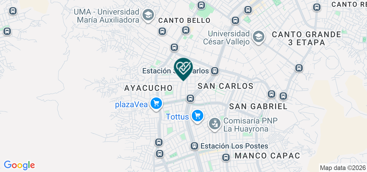 Mapa de Terafyr Salud Atencion en Terapia Fisica y Rehabilitacion