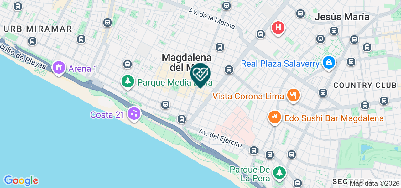 Mapa de Centro de Estetica Dental Orbegoso