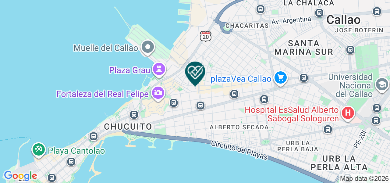 Mapa de Centro de Atención Primaria Alberto Leonardo Barton Thompson