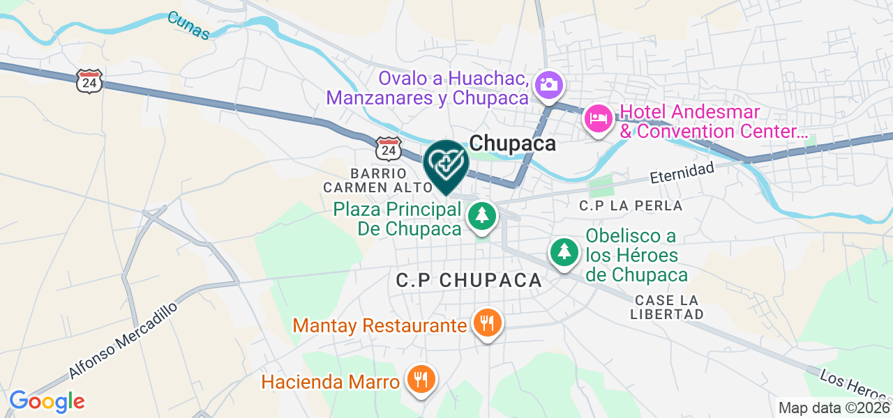 Mapa de Centro Medico de Diagnostico Clinico y por Imagenes Virgen del Carmen