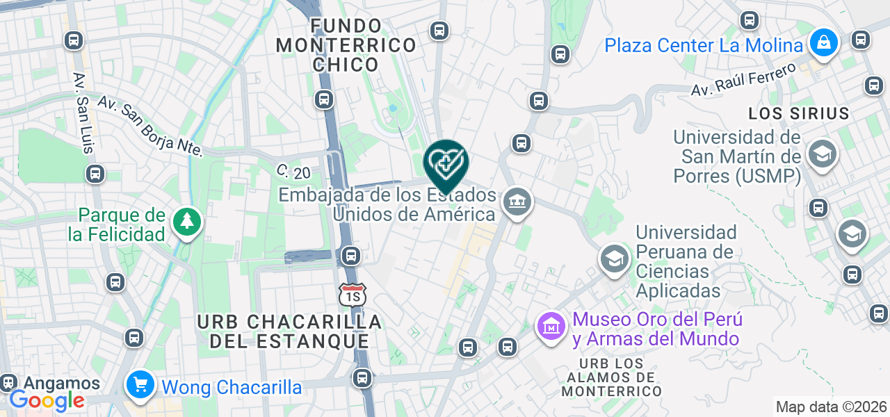 Mapa de Policlinico Surco Natclar