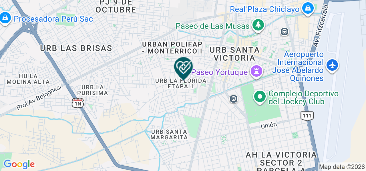 Mapa de Policlinico Virgen de Alta Gracia