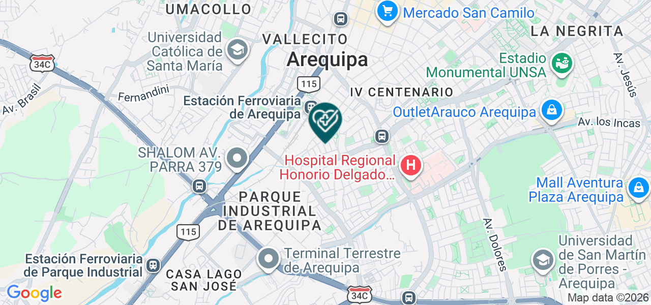 Mapa de Sigso Consultores Laborales Sucursal Arequipa