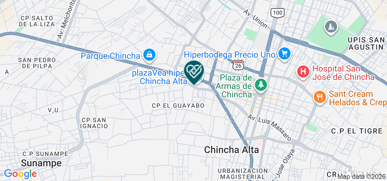 Mapa de Universidad Privada San Juan Bautista SAC