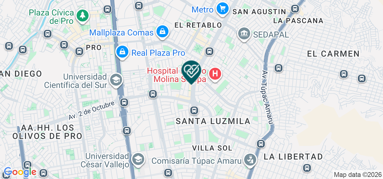 Mapa de Sanitas Corpus
