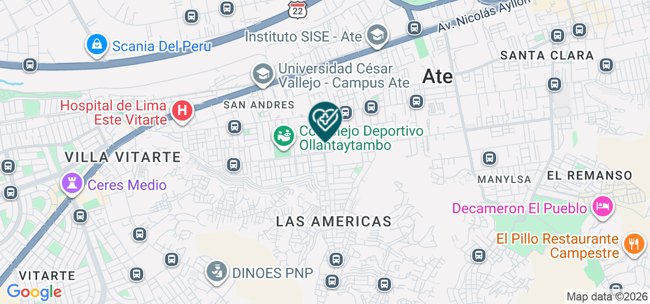 Mapa de Policlinico Infantil Nuestra Señora del Sagrado Corazon