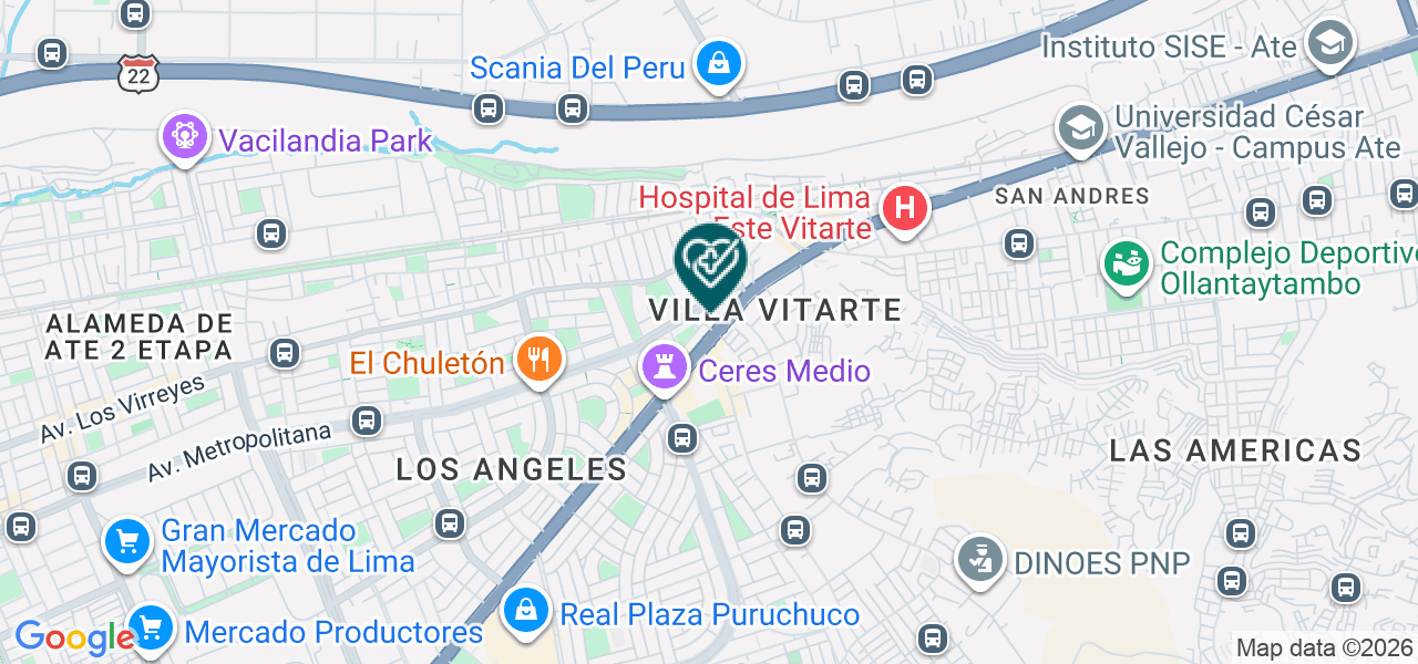 Mapa de Dental Maria Auxiliadora