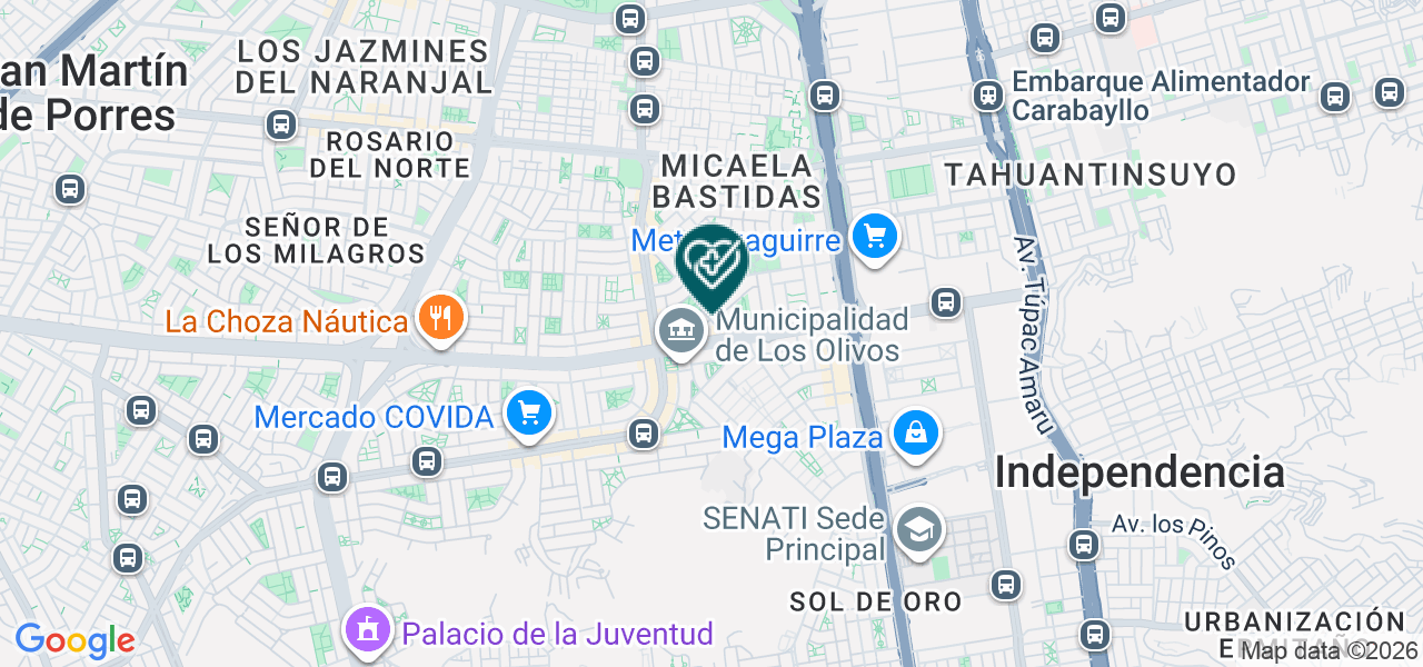 Mapa de Clinica de Dermatologia S.A.C. - Cliderm S.A.C.