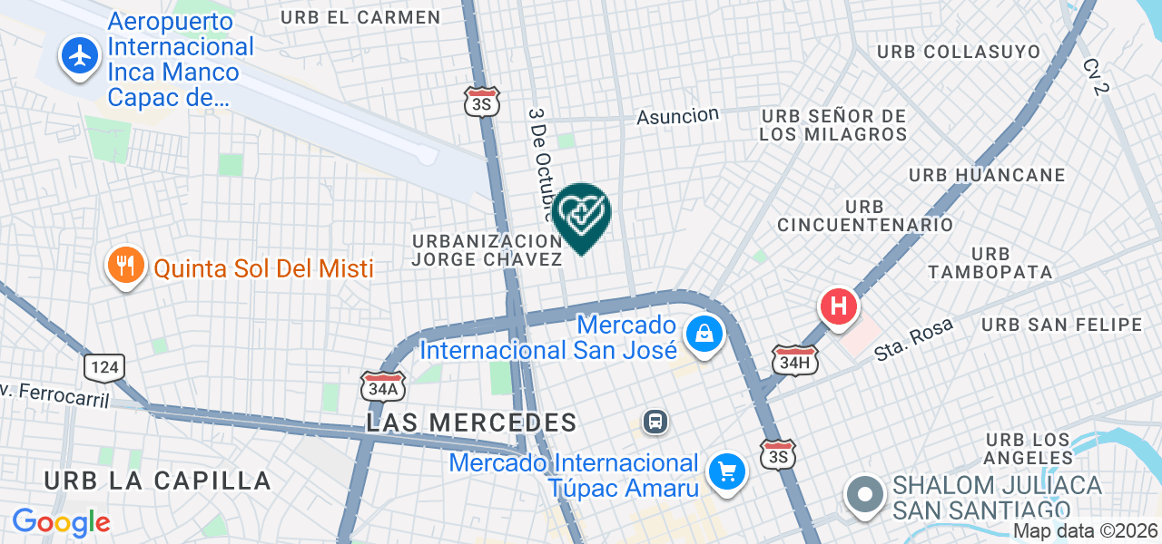 Mapa de Ap Centros Medicos Cuyo Cuyo E.I.R.L.