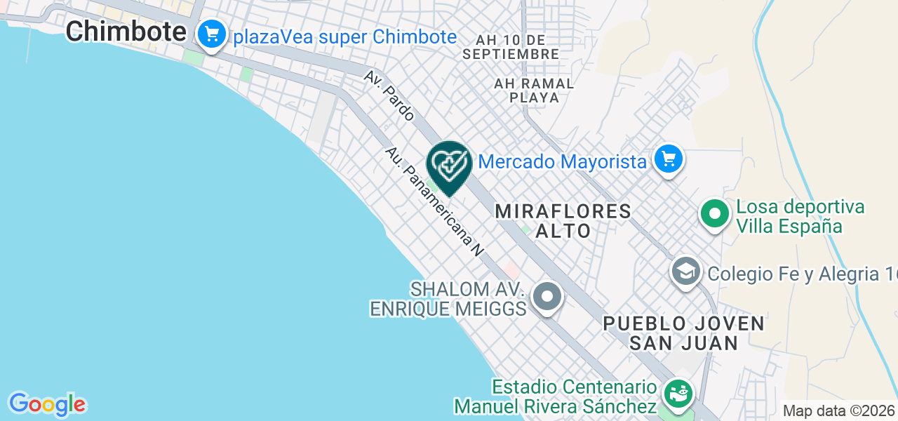 Mapa de Centro de Hemodialisis Chimbote S.A.C.