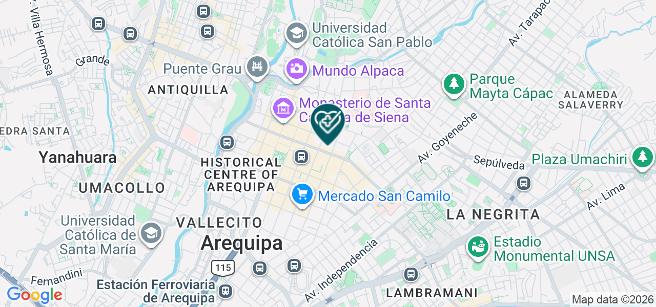 Mapa de Centro Optico Jorge Oviedo Linares