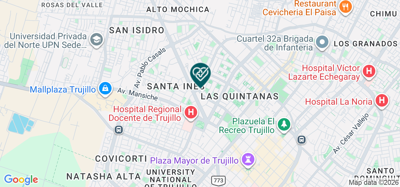 Mapa de Centro Nefrologico Santa Lucia