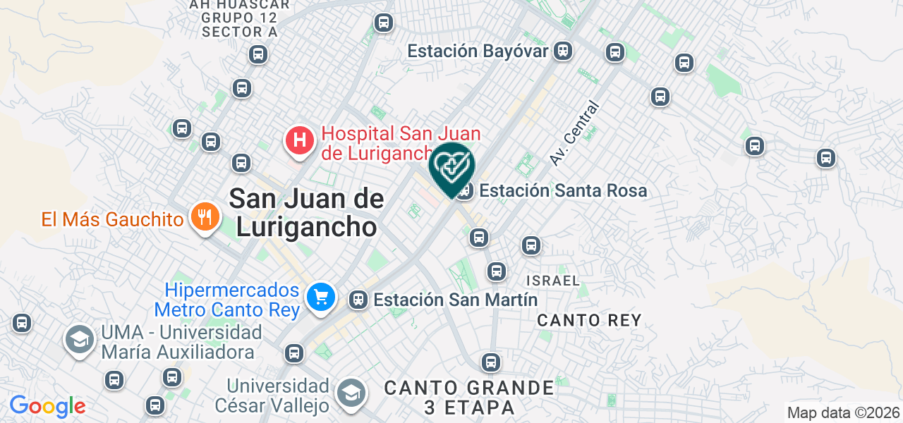 Mapa de Centro Medico de la Humanidad