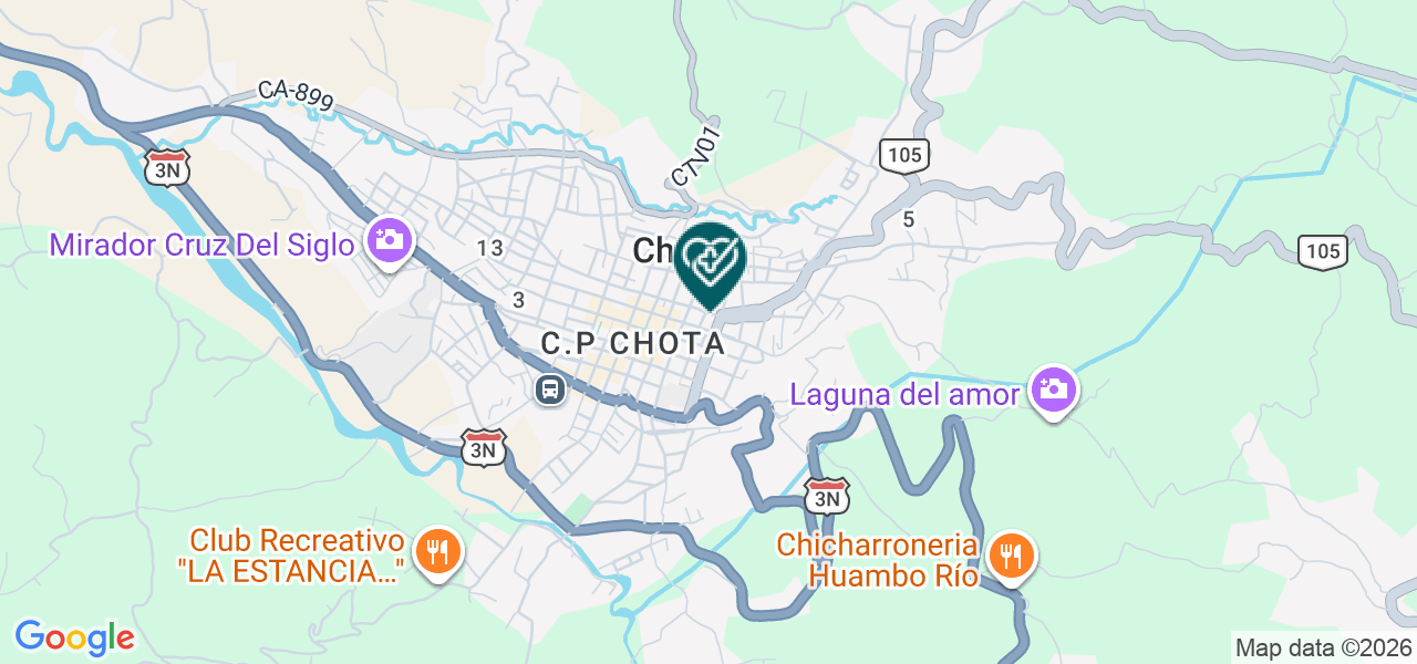 Mapa de Centro Medico Chota