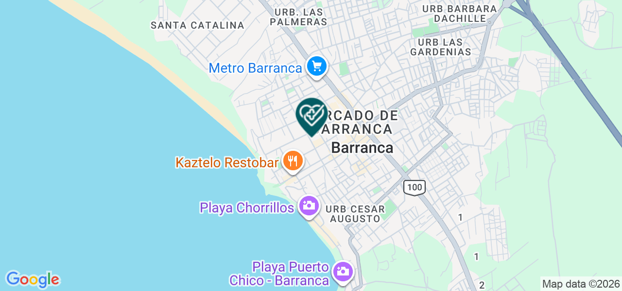 Mapa de Consultorio Médico Vida y Salud