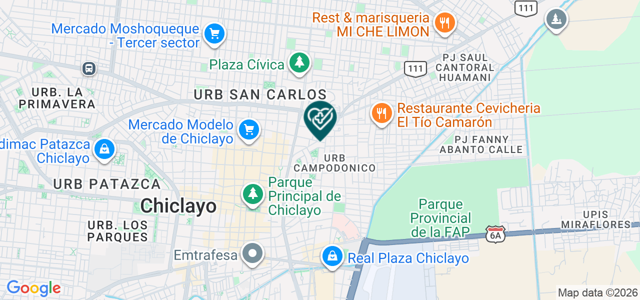 Mapa de Centro Odontologico "robles
