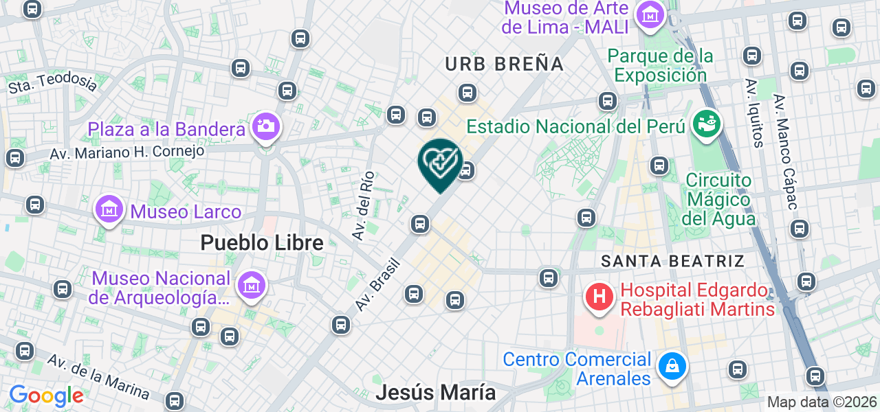 Mapa de Clinica Bellaforma