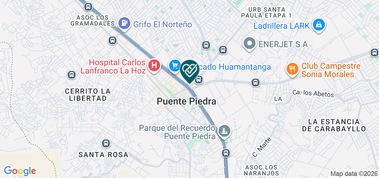 Mapa de Centro Universitario de Salud Upn