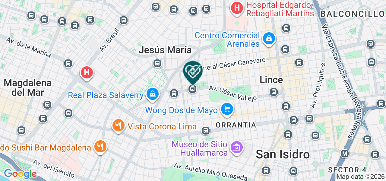 Mapa de Centro Medico Cesar Vallejo