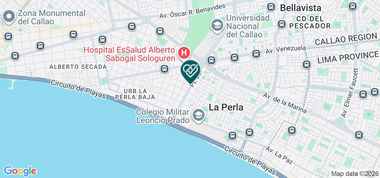 Mapa de Centro de Hemodialisis Nordial