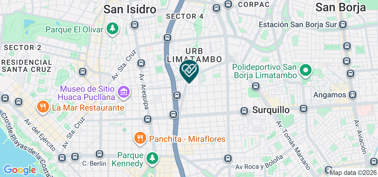 Mapa de Fisioterapia y Rehabilitacion Veramendi E.I.R.L. -fisiorev E.I.R.L.