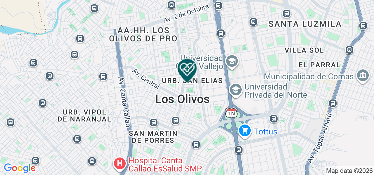 Mapa de Consultorio Odontologico Hispano Dent
