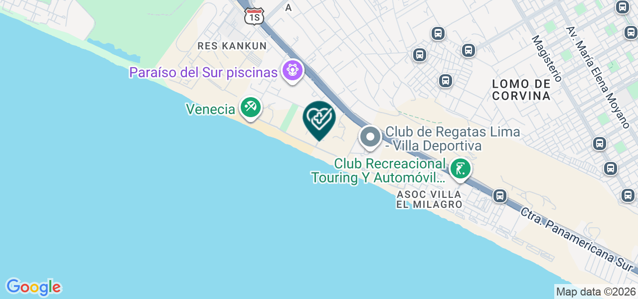 Mapa de Consultorios Médicos Villa Sur