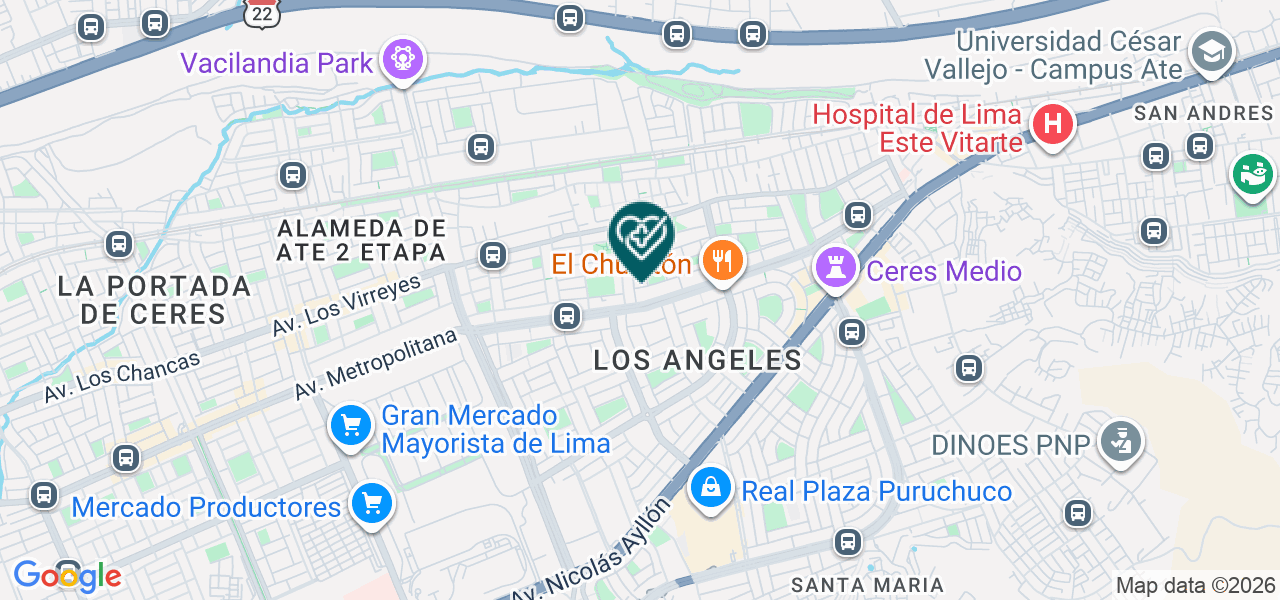 Mapa de Policlinico San Gabriel